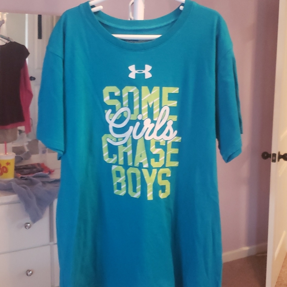 Under Armour Blue Short Sleeve Shirt